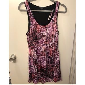Guess Multicolored Purple Dress